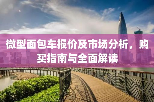 微型面包车报价及市场分析，购买指南与全面解读