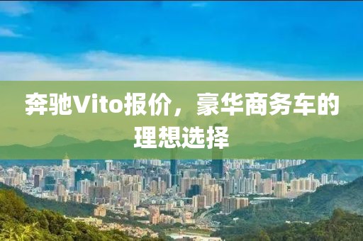 奔驰Vito报价，豪华商务车的理想选择