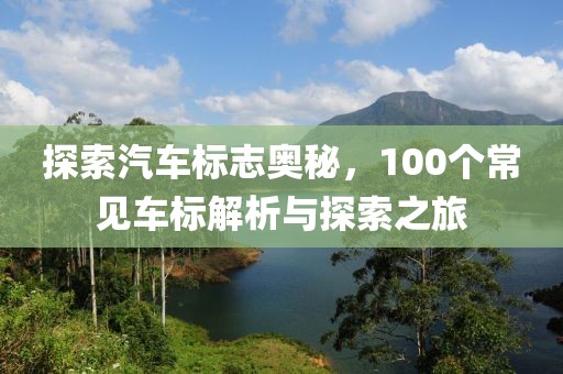 探索汽车标志奥秘，100个常见车标解析与探索之旅