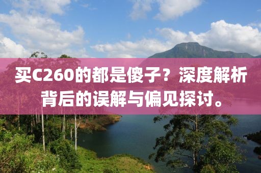 买C260的都是傻子？深度解析背后的误解与偏见探讨。