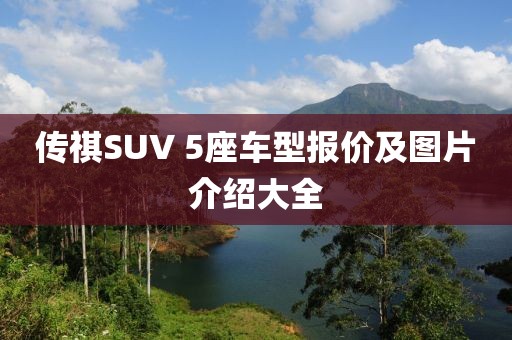 传祺SUV 5座车型报价及图片介绍大全