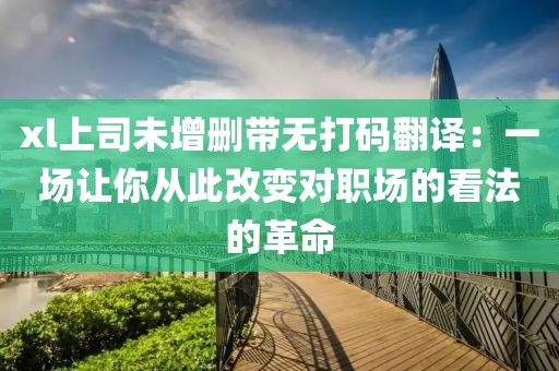 xl上司未增删带无打码翻译：一场让你从此改变对职场的看法的革命