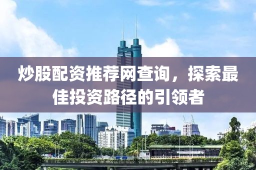 炒股配资推荐网查询，探索最佳投资路径的引领者