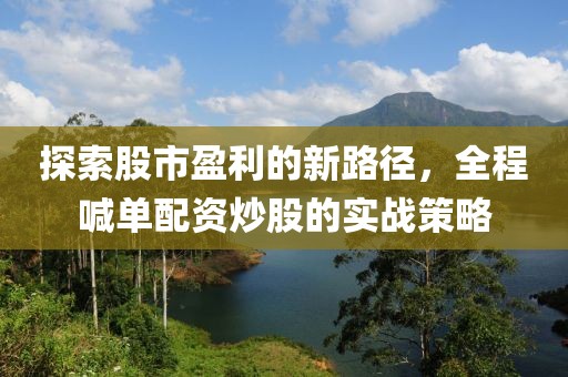 探索股市盈利的新路径，全程喊单配资炒股的实战策略