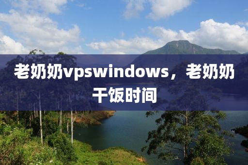 老奶奶vpswindows，老奶奶干饭时间