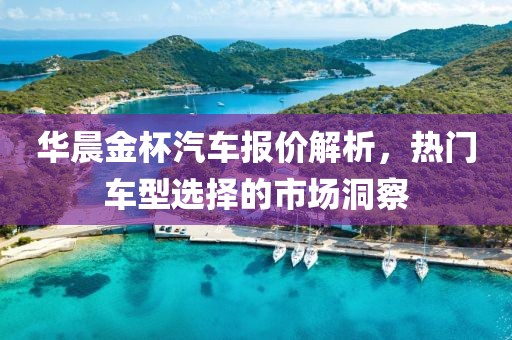 华晨金杯汽车报价解析，热门车型选择的市场洞察