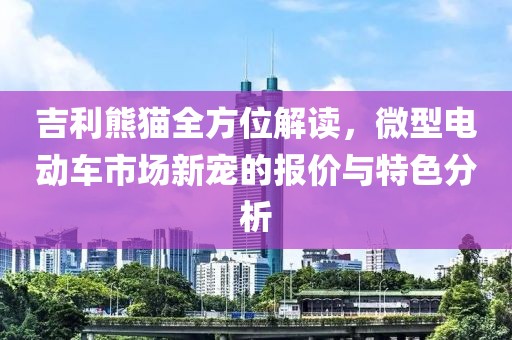 吉利熊猫全方位解读，微型电动车市场新宠的报价与特色分析