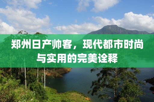 郑州日产帅客，现代都市时尚与实用的完美诠释