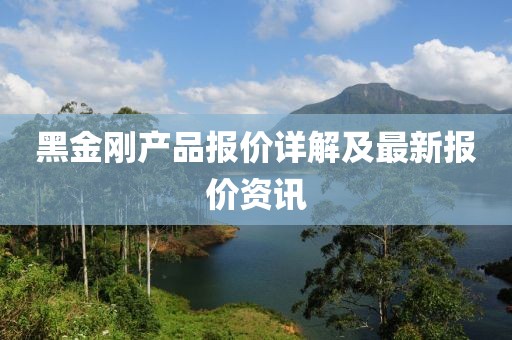 黑金刚产品报价详解及最新报价资讯