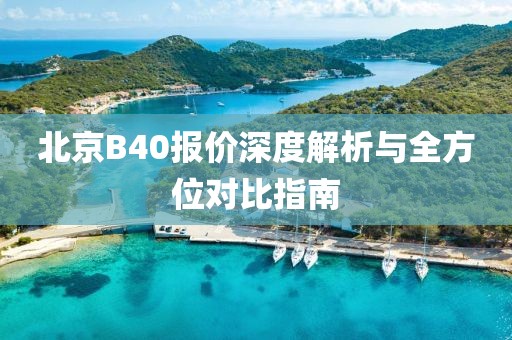 北京B40报价深度解析与全方位对比指南